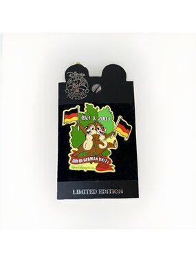 Disney Pin Chip & Dale Day of German Unity 2003 24968 WDW October 3 Germany Flag